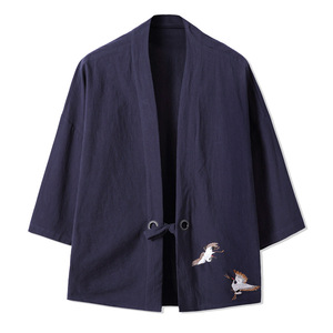 Cardigan pour hommes et femmes, dragon <span class=keywords><strong>chinois</strong></span>, vêtements traditionnels japonais, vêtements asiatiques, grue samouraï, style japonais, <span class=keywords><strong>kimono</strong></span>, manteau haori - Product Image 3