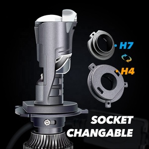 Lampe frontale de moto automatique LED H4 H7 ampoules de phares avec mini ampoule de lentille de projecteur Canbus No Erro - Product Image 4