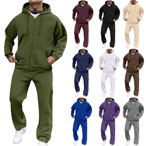 <span class=keywords><strong>Ensemble</strong></span> sweat-shirt et pantalon de survêtement unisexe grande taille, <span class=keywords><strong>prix</strong></span> de gros personnalisé, automne, écologique, coupe-vent, respirant, design 2 en 1 - Product Image 1