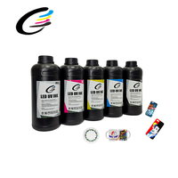 Encre UV Fcolor à forte adhérence, séchage rapide, encre UV LED CMYK, vernis blanc, encre neutre dure pour imprimante à plat UV Epson