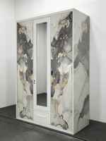 Armoire en acier grande capacité avec portes coulissantes, design moderne et minimaliste, étanche, organisateur de placard, étagères suspendues pour chambre à coucher