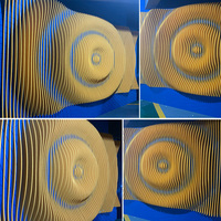 Panel Dinding Akustik Modern HENGJIU Custom Cut 3D Sculptural Wave untuk Proyek Interior Hotel, Kantor, Ruang Tamu, dan Sekolah