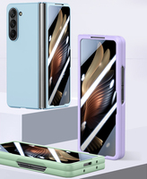 Casing HP Lipat Matte PC Full Cover Kaca Depan Laris untuk Samsung Galaxy Z Fold 5 5G
