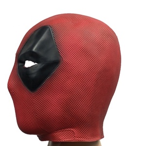 Hot Movie Latex <span class=keywords><strong>Deadpool</strong></span> Halloween Cosplay Full Head Mask Cosplay Costume puntelli per feste - Product Image 3