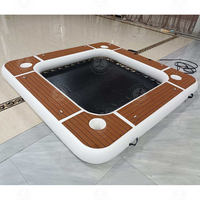 Plataforma Flotante Inflable para Piscina, Isla Flotante, Plataforma de Natación, Hamaca Acuática, Tapetes Flotantes con Malla