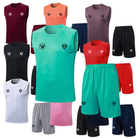 Chalecos de Fútbol sin Mangas de Poliéster 100% de Alta Calidad al por Mayor, de Secado Rápido, Personalizables con Nombre de Equipo, Conjunto de Camisetas de Fútbol