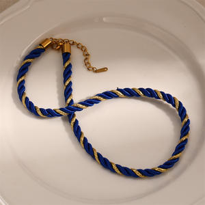 ビーチネックレス手織りロープ18k PVD金メッキステンレス鋼分厚いジュエリー大きなペンダント女性用貝殻ネックレス - Product Image 4