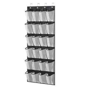 Organizador de Zapatos Colgante Plegable de 28 Bolsillos con Bolsillos Grandes de Malla de PVC, Soporte para Zapatos sobre la Puerta de Tela No Tejida - Product Image 4