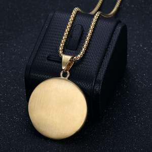 <span class=keywords><strong>Collar</strong></span> de joyería con colgante de ojo de Horus <span class=keywords><strong>egipcio</strong></span> a la moda con forma de moneda redonda de cristal de acero inoxidable personalizado - Product Image 6