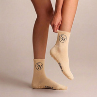 Chaussettes de yoga antidérapantes personnalisables BiLu, design personnalisé, chaussettes à grip personnalisées, chaussettes de yoga, de pilates et de danse pour femmes