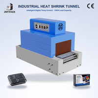 Machine de tunnel de rétraction thermique de bureau, entièrement automatique, avec convoyeur à rouleaux et chaîne, modèle 2015, pour l'emballage de bouteilles de moutarde