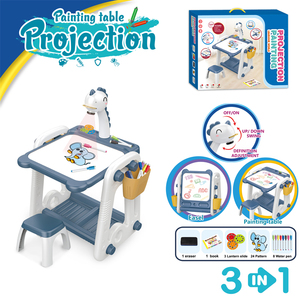 Table de projection AiJH 3 en 1 pour enfants, ensemble de jouets éducatifs multifonctions avec projection LED, peinture et <span class=keywords><strong>dessin</strong></span> DIY - Product Image 1