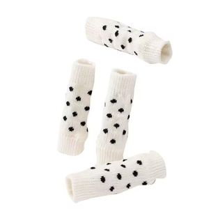 Chaussettes pour animaux de compagnie, à pois blancs, antidérapantes, chaudes, pour chiens, toutes saisons - Product Image 2