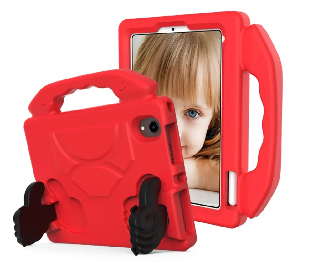 Fall resistant Thumb stand EVA case for iPad mini 6 8.3 inch kids safety rugged case factory supplier