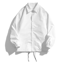 Veste d'entraîneurs coupe-vent printemps mince entraîneurs simple boutonnage décontracté solide léger Bomber veste entraîneurs personnalisés veste