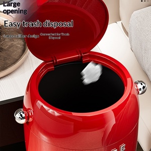 Cubo de Basura de Plástico para el Hogar, Nuevo Estilo 2025, Gran Capacidad, con Ruedas y Tapa, No Requiere Agacharse, para Uso Doméstico - Product Image 4