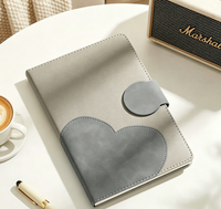Libreta A5 con Cierre Magnético en Forma de Corazón, PU, Logotipo Personalizado, Páginas Rayadas, Agenda de Oficina, Diario, Planificador, Regalo