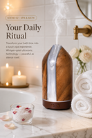 Diffuseur d'arômes en bois d'acacia 100 ml, effet rivière de résine, humidificateur ultrasonique silencieux à effet galaxie bleue, cadeau artistique, OEM, faible MOQ 50 pièces