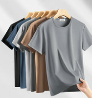 T-shirt uni de haute qualité, logo personnalisé, plusieurs couleurs, t-shirt confortable, t-shirt oversize, t-shirt uni sans couture pour hommes