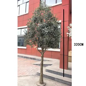 3.2M עץ זית חיזוק גזע פרו עם פרי זית מלא עץ זית מלאכותי גינון מרכזי עיצוב גן