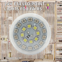 Lampes LED à points 24V E14 IP65 PC du fabricant d'origine, cabochon à pixels rouge et vert avec garantie de 2 ans pour les parcs à thème