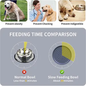 Custom New Maze Design Outward Fun Dogs Food Licking Puzzle Bowls Silicone Pet Slow Feeder Dog Bowl