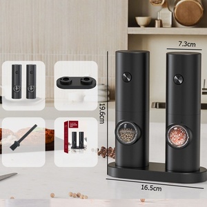 Wholesale Automatic <b>Salt</b> and Pepper Set with Light Spice Mill Adjustable Spices Kitchen Tools - Product Image 5
