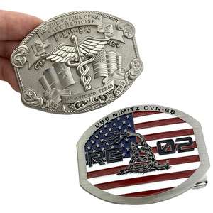 PU vành đai hình chữ nhật hình bầu dục phẳng vuông phương tây phong cách đồng thau tùy chỉnh kim loại áo giáp vành đai khóa kim loại logo hợp kim khóa vàng leafing bàn chải - Product Image 3