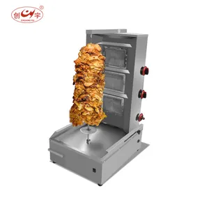 Shawarma Machine Price Stainless Steel Gas Smokeless Shawarma Making Machine Counter