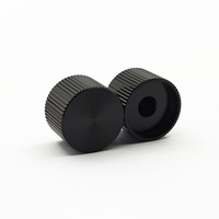 Bouton en métal massif argenté brossé, bouton de potentiomètre en alliage d'aluminium pour amplificateur de puissance audio