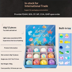Vente en gros usine pour le commerce extérieur : Boules <span class=keywords><strong>de</strong></span> <span class=keywords><strong>sel</strong></span> <span class=keywords><strong>de</strong></span> <span class=keywords><strong>bain</strong></span> au <span class=keywords><strong>sel</strong></span> marin pour enfants, 60g*12 pièces, pour <span class=keywords><strong>bain</strong></span> moussant et nettoyage, en coffret - Product Image 2