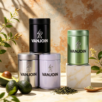 Boîtes en fer blanc de 400 ml de qualité alimentaire pour thé, épices et café, avec logo personnalisé, pour matcha, emballage métallique hermétique en fer blanc, vente en gros