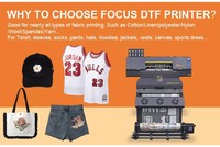 Impresora DTF de Cama Plana Focus de 60 cm, Tamaño A1, con 2 Cabezales de Impresión Epson 4720/I3200, Tinta de Pigmento, Automática