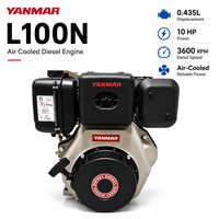 Moteur diesel refroidi par air SCDC Yamnar L100N 10HP 3600RPM 0,435L monocylindre utilisé pour pompe à eau et générateur