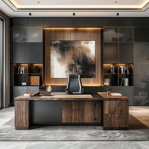 Escritorio Ejecutivo Moderno, Mesa de Trabajo Grande para Gerentes con Amplio Espacio de Escritorio para Proyectos de Oficina Corporativa - Product Image 2