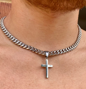 316L paslanmaz çelik çapraz kolye kolye için erkek için zincir çapraz kolye haç gerdanlık zincir kolye - Product Image 4