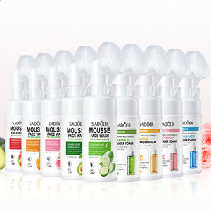 OEM SADOER lavaggio viso organico Anti acne pulizia profonda per la cura della pelle acido ialuronico lavare il viso ogni giorno spazzola delicata mousse detergente - Product Image 1