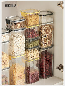 Venta caliente de plástico transparente contenedor de almacenamiento de alimentos secos caja de almacenamiento de granos Almacenamiento de cocina duradero contenedor de alimentos hermético - Product Image 6