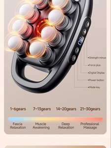 Pistola de masaje de tejido profundo de 8 cabezales eléctrica de mano más vendida, 10 modos de relajación, masajeador de recuperación, pistola de fascia corporal - Product Image 6