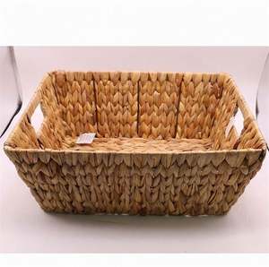 Keranjang Buah Rotan Biru Putih Lipat, Organizer Meja, Tempat Penyimpanan Fashion Ultra Tipis, Keranjang Cucian Dengan Tutup - Product Image 4