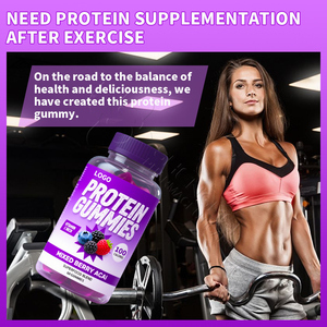 Gomas de proteína personalizadas profesionales Energy Boost Gummy Biotin Suplementos de colágeno Caramelo de crecimiento muscular - Product Image 4