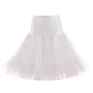 Femmes Blanc <span class=keywords><strong>Vintage</strong></span> Gothique Lolita Crinoline <span class=keywords><strong>Jupon</strong></span> <span class=keywords><strong>Tulle</strong></span> Puffy Slip <span class=keywords><strong>Jupon</strong></span> pour les Fêtes de Mariage Fluffy Jupe Évasée pour - Product Image 1