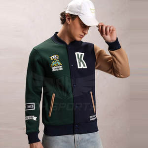 Chaqueta universitaria personalizada para hombre, cuello levantado, estilo callejero, manga larga, transpirable, a prueba de viento, alta calidad, oferta de invierno - Product Image 3