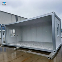 Conception moderne de maisons préfabriquées en verre à emballage plat, maisons modulaires mobiles en conteneurs