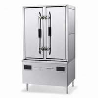 Armoire de cuisson à vapeur électromagnétique professionnelle à double porte pour riz, 20-24 plateaux, 380V