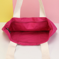 Tas Kanvas Multi Saku Kapasitas Besar, Tas Belanja Dapat Digunakan Kembali dengan Penutup Ritsleting, Tas Bahu untuk Belanja, Perjalanan, dan Sehari-hari