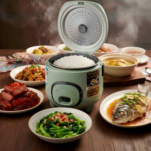 Olla Arrocera de 1.0L-1.8L con Fondo Antiadherente, Calentamiento Inferior y Temporizador Mecánico para Uso Doméstico en la Cocina - Product Image 4