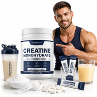 Créatine Monohydrate en Poudre 200 Mesh Qualité Alimentaire en Vrac Complément Nutritionnel Sportif OEM ODM Emballage Personnalisé Extrait Végétal