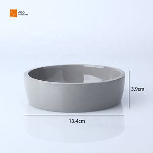 Aleo AL21105G mangkuk makanan hewan piaraan tahan air beton/Polyresin ramah lingkungan dengan desain kotak untuk penggunaan dalam ruangan/luar ruangan - Product Image 4