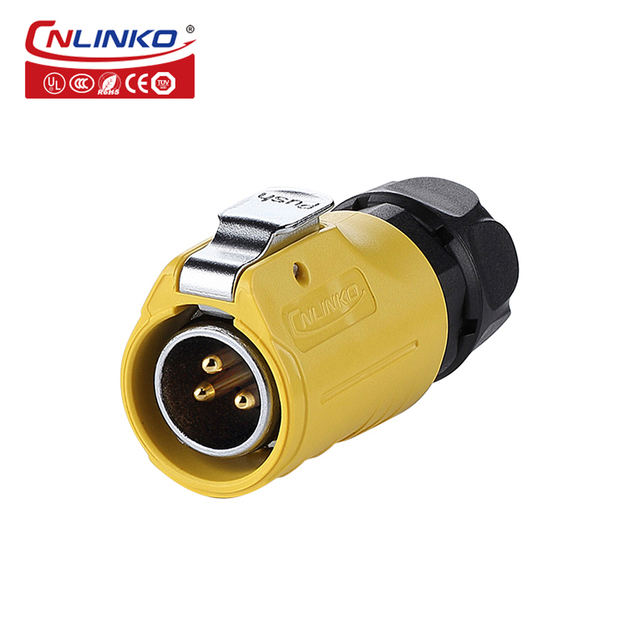 CNLINKO IP68 Watertight Quick Electrical Connector PBT Connector 3 Pin Plug Connector Industrial